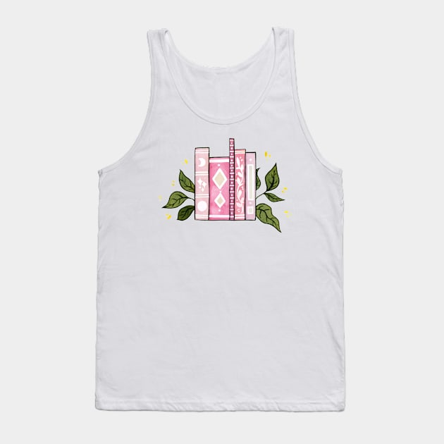 Pink Books Tank Top by Ellen Wilberg